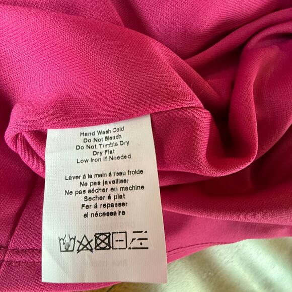 Lush Hot Pink One Shoulder Smocked Waist‎ Tiered Mini Dress Sz XS Barbie Y2K - Picture 9 of 12